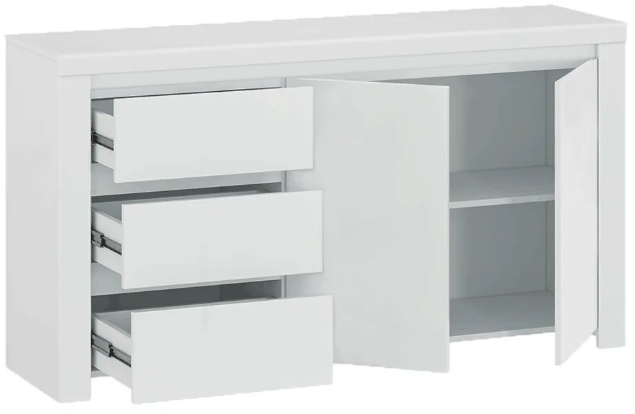 Comodă Lafer 2D3S (alb lucios). 1034133