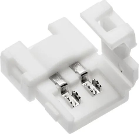 Conector de alimentare GTV pentru bandă LED, 8 mm, 600 LED 5 m Plastic, Alb
