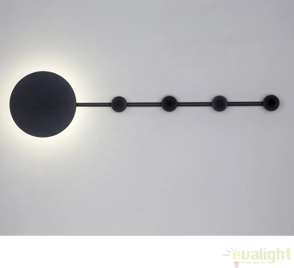 Aplica LED ambientala cu cuier HAN neagra 01001