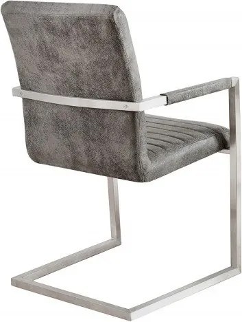 Set 2 scaune cu brate Loft gri antic/ argintiu