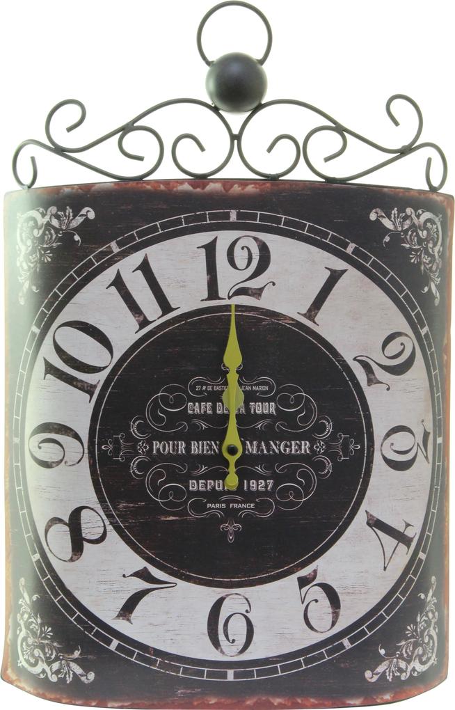 Ceas Paris Noire din metal negru 30x5x46 cm