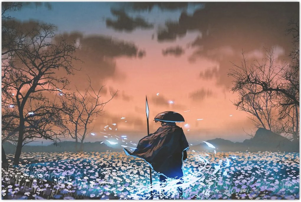 Tablou - Ilustrație a unui războinic (90x60 cm)