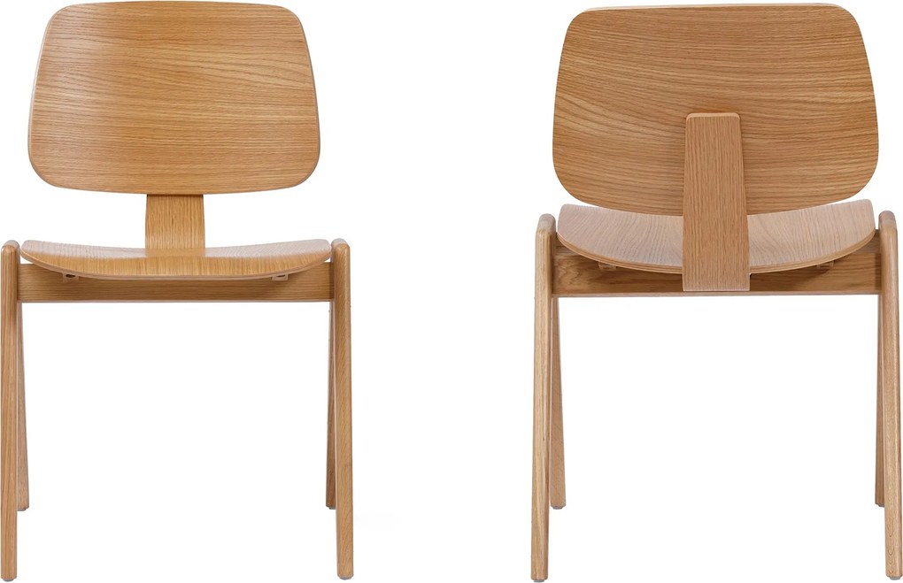 MAZZONI EXPORT AURA Stejar Natural - SCAUN DIN LEMN PENTRU LIVING SUFRAGERIE BUCĂTĂRIE MODERN NORDIC