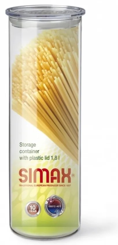 Simax 5132 borcan din sticlă cu capac din plastic,1,8 l