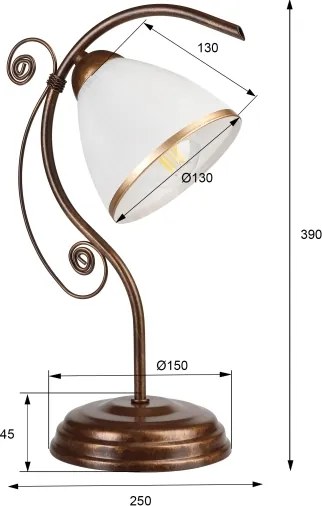 Lampă de masă RETRO II 1xE27/60W/230V