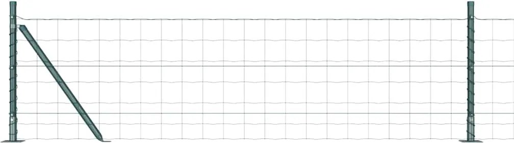 vidaXL Gard cu Stâlp Verde 0,4 x 10 m Oțel și PVC