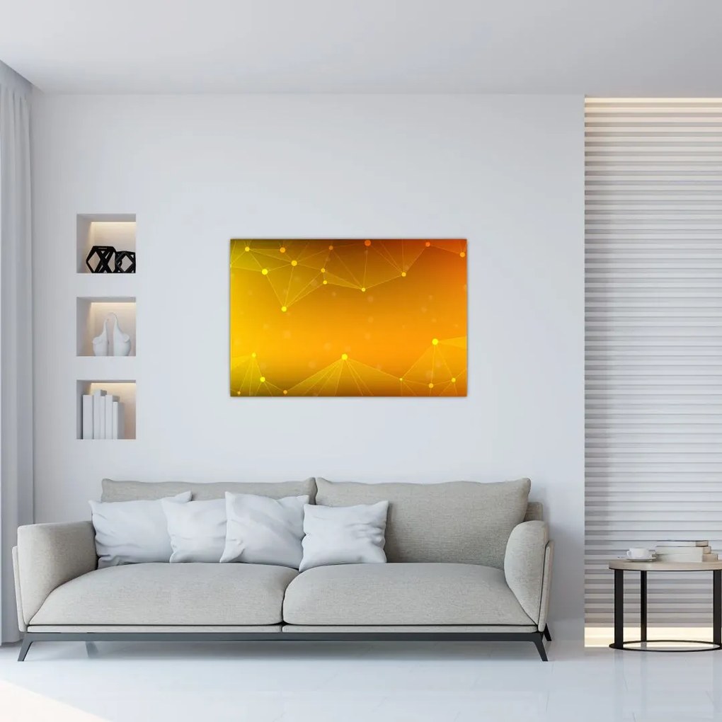 Tabloul abstract galben (90x60 cm)