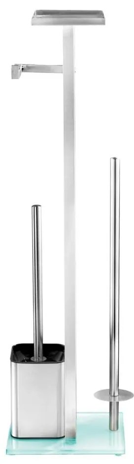 WENKO 23364100 - Perie WC DEBAR 21 x 70,5 cm inox/satinat/alb