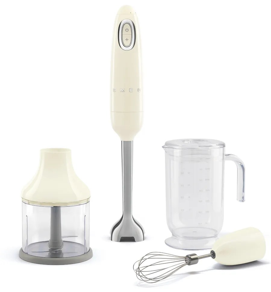 Blender SMEG HBF03 cu accesorii, 700W, crema - Smeg