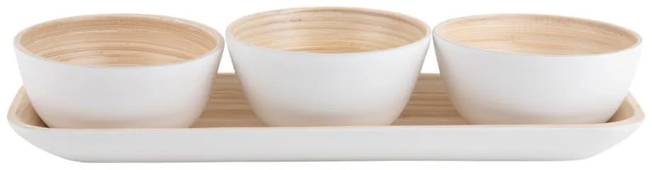 Set de servire alb din bambus Puro – PT LIVING
