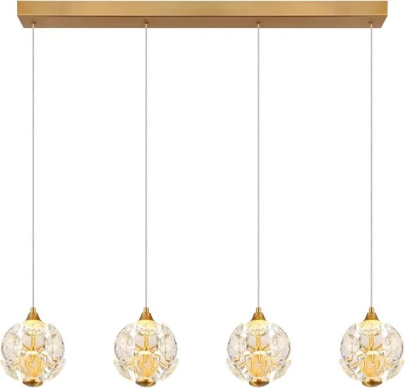 Globo 16047-4H - Lustru LED suspendat pe cablu VIRINA LED/32W/230V 3000K auriu
