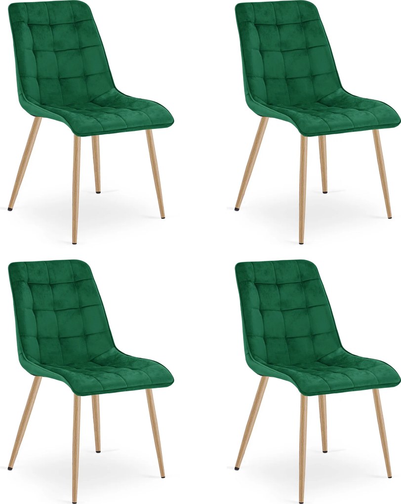 Scaun de masa SPLIT VELVET, verde
