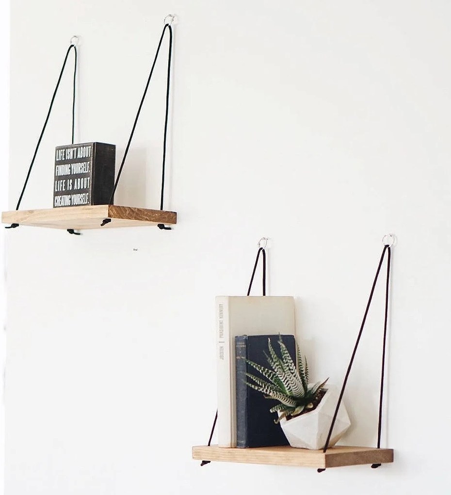Raft de perete, Hanah Home, Culoare: Nuc