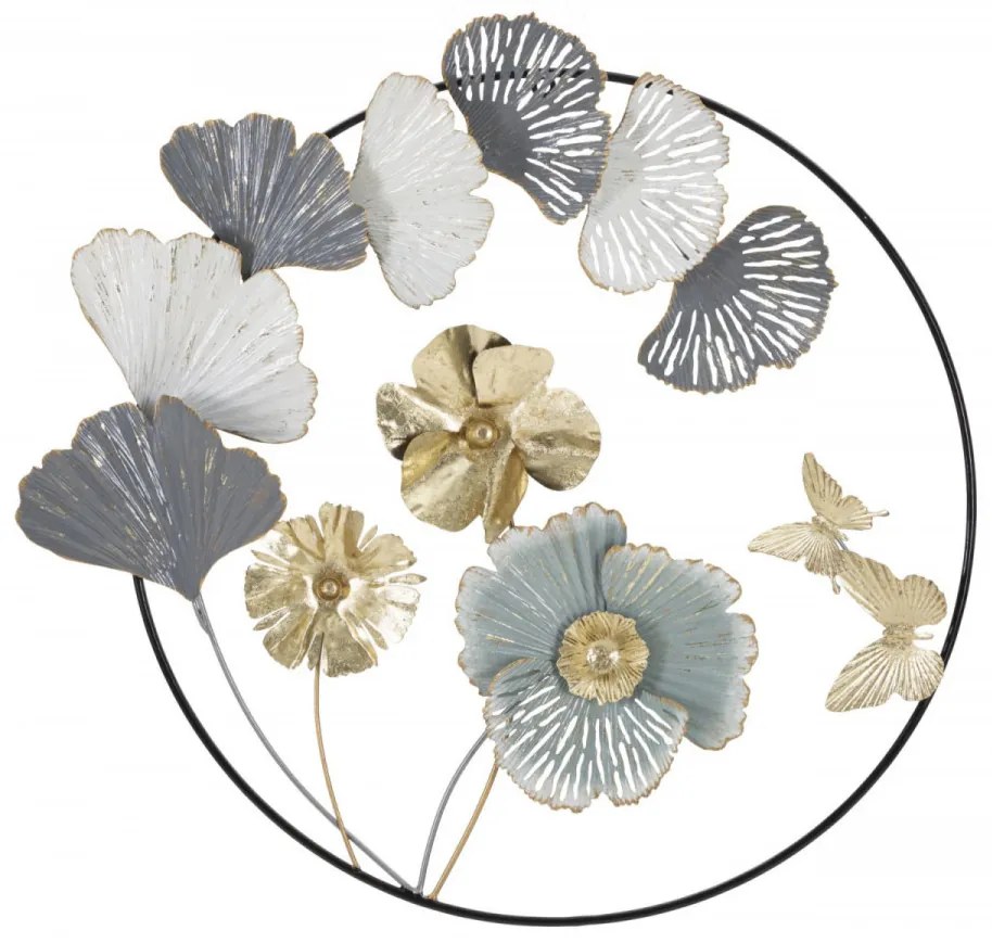 Decoratiune de perete multicolora din metal, 78,5x5x74 cm, Campur Round Mauro Ferretti