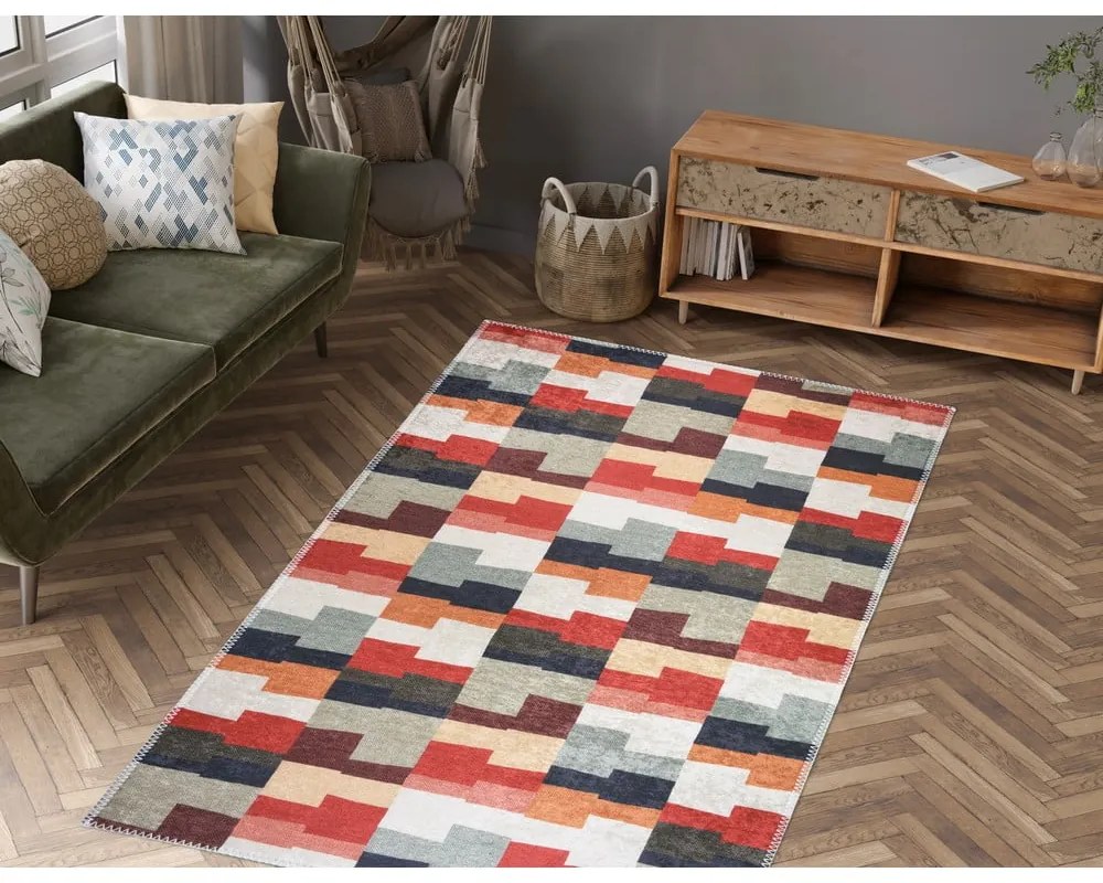 Covor tip traversă lavabil 80x200 cm Blocks of Fun – Vitaus