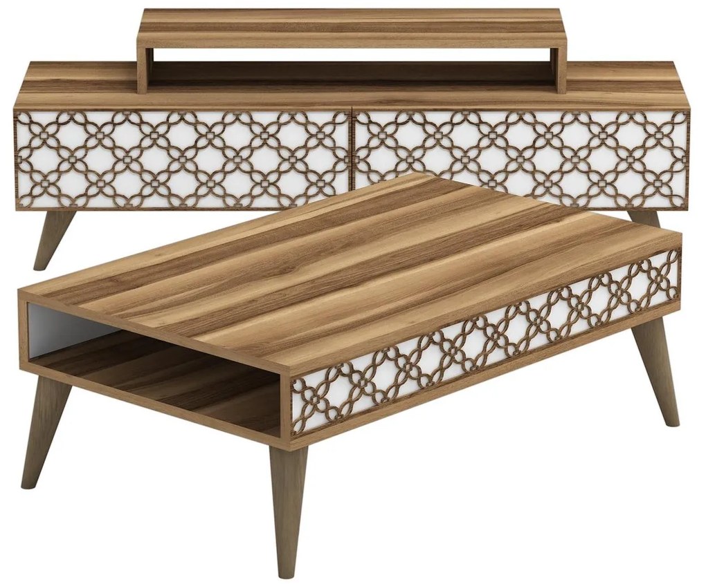 Set mobilier living Clementine (nuc + alb). 1089307