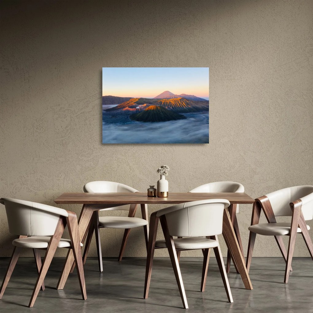 Tablou pe sticlă cu muntele Bromo în Indonesia (70x50 cm)