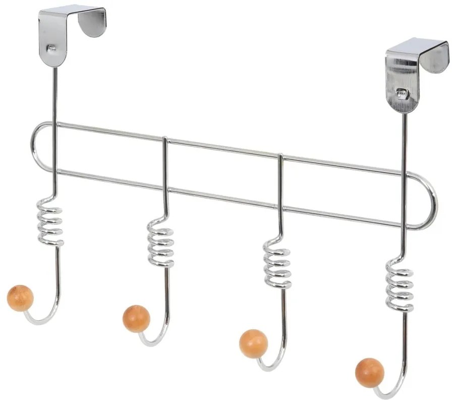 Cuier de ușă argintiu din metal 33 cm Spirale – Compactor