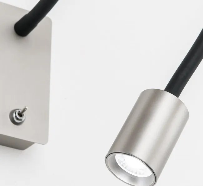Aplica minimalista cu reader LED directionabil Kurt crom