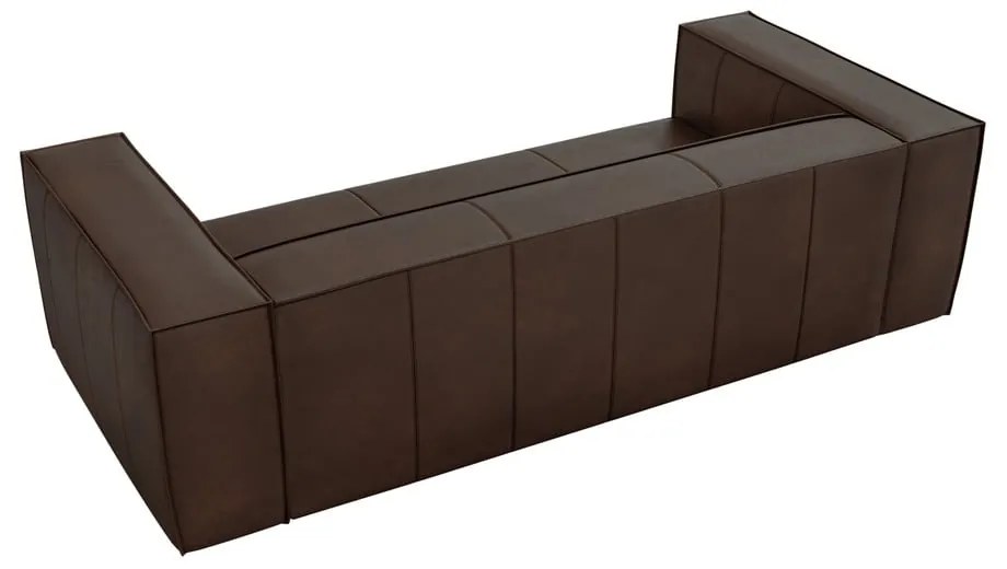 Canapea maro închis cu tapițerie din piele 227 cm Madame – Windsor &amp; Co Sofas