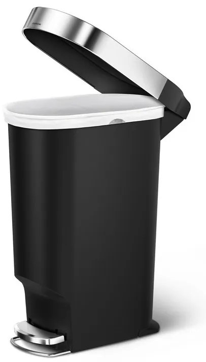 Coș cu pedale Slim 40 l, negru