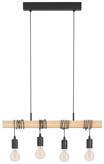 Eglo 32916 - Lustră pe cablu TOWNSHEND 4xE27/60W/230V
