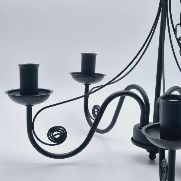 Lustră pe lanț DONATO 5xE14/40W/230V negru