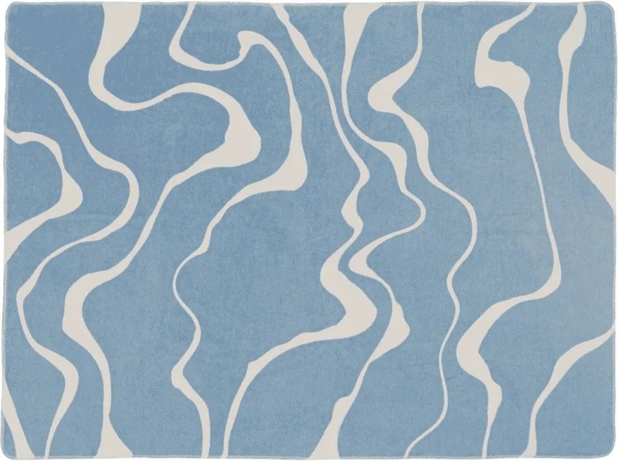 Pătură albastră/crem 150x200 cm Felu – noo.ma