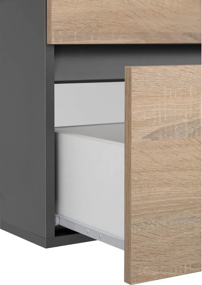 Dulap fără chiuvetă în culoare naturală suspendat cu aspect de lemn de stejar 60x52 cm Wisla – Støraa