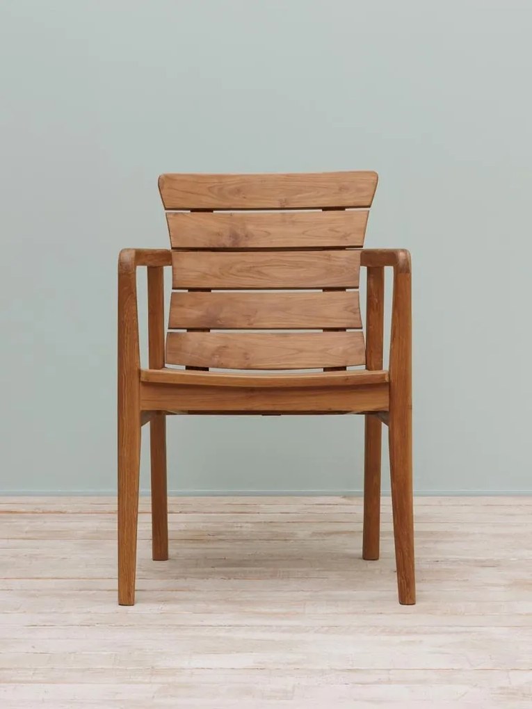 Scaun de exterior din lemn de tec „Lisbonne”, H 87 cm