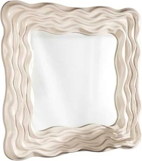 Oglinda decorativa design modern Wave 90cm greige