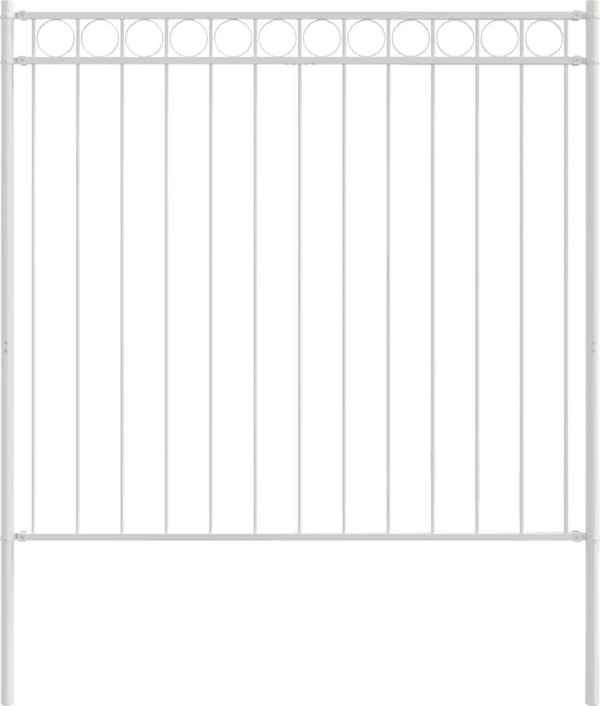 vidaXL Element de gard Alb 170 x 170 cm Oțel