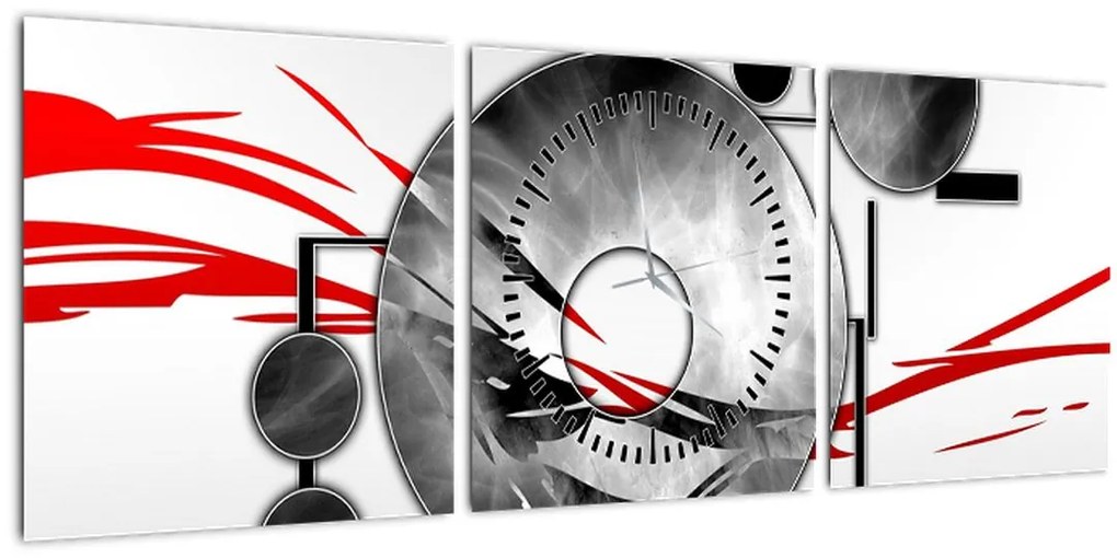 Tablou abstract (cu ceas) (90x30 cm)
