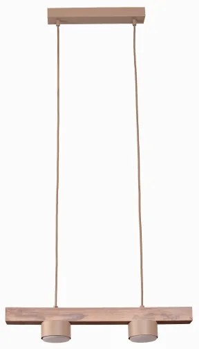 Duolla - Lustra suspendată pe cablu IRONLINE 2xGX53/3W/230V pin/stejar/bej