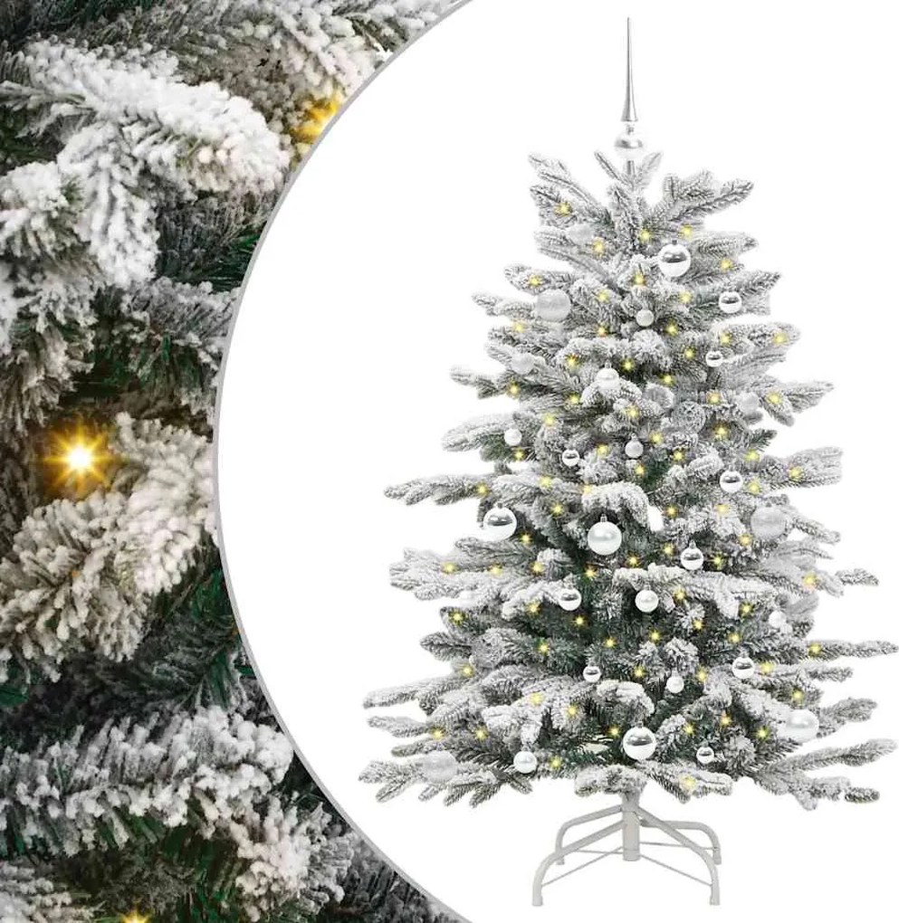 vidaXL Brad de Crăciun artificial cu ramuri articulare Alb 150 cm