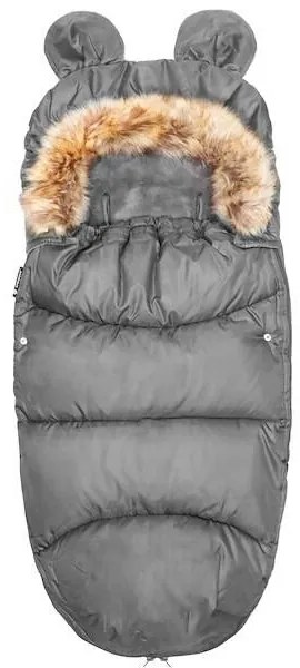 Sac iarna carucior cu blanita detasabila Mevis Fashion Gri