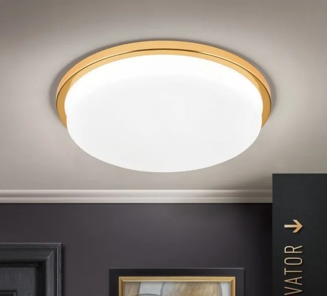 Plafoniera LED moderna LEROX 40cm aurie 24K