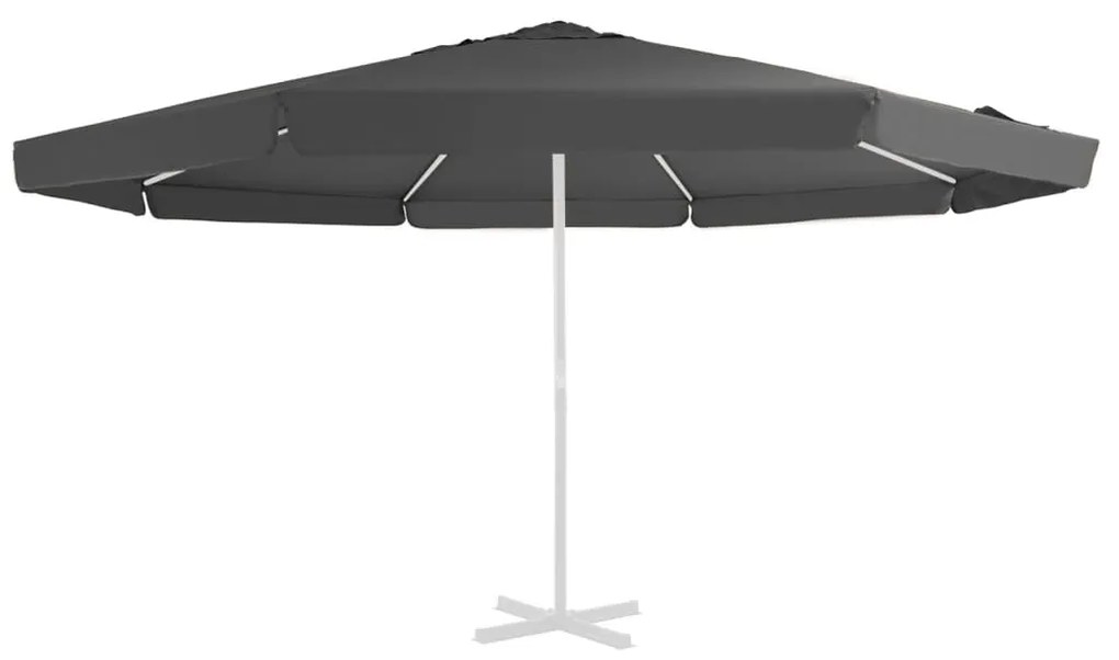 vidaXL Pânză de schimb umbrelă de soare de exterior, antracit, 515 cm