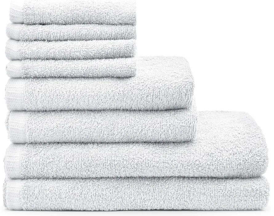Prosoape de baie albe 8 buc. din bumbac cu uscare rapidă Quick Dry – Catherine Lansfield