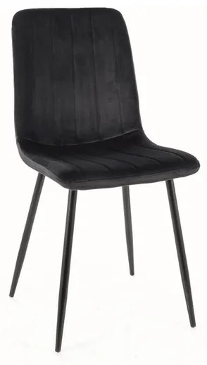 Scaun Alan velvet negru Blu19