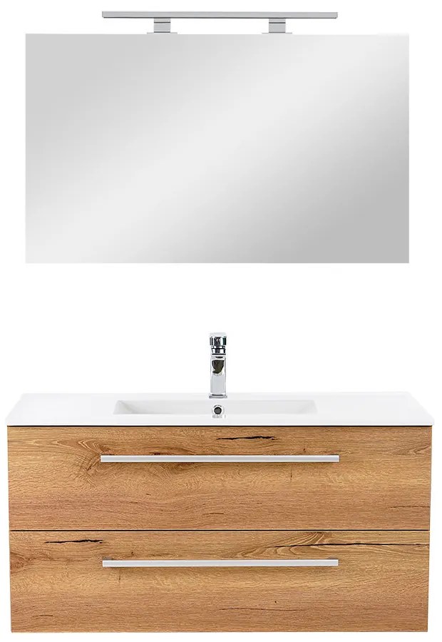 Mobilier complet de baie Vario Clam 100 stejar-stejar