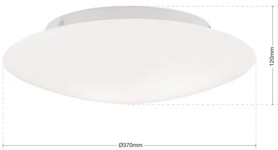 Plafoniera moderna diametru 37cm, Alba