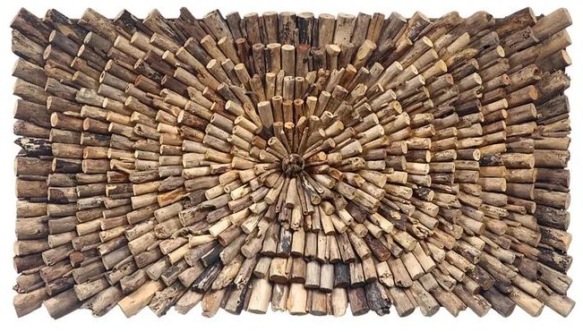 Decor de perete, lemn, maro, 70 x 14 cm
