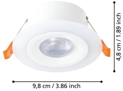 Eglo CALONGE – set de 3 spoturi LED încastrate, 3xLED/4,8W/230V, alb