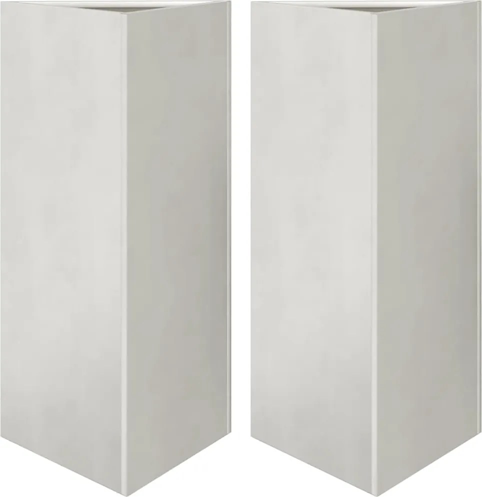 vidaXL Jardiniere grădină, 2 buc. 40x40x75 cm oțel inoxidabil triunghi