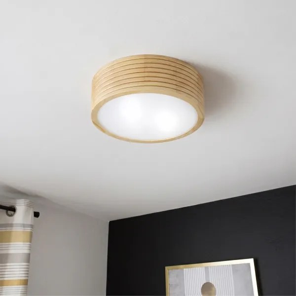 Plafonieră pentru baie NATURAL MODERN 2xE27/15W/230V, Ø 27,5 cm, pin