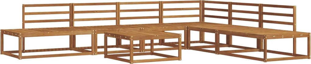 vidaXL Set de canapele de exterior 7 Bucată natural