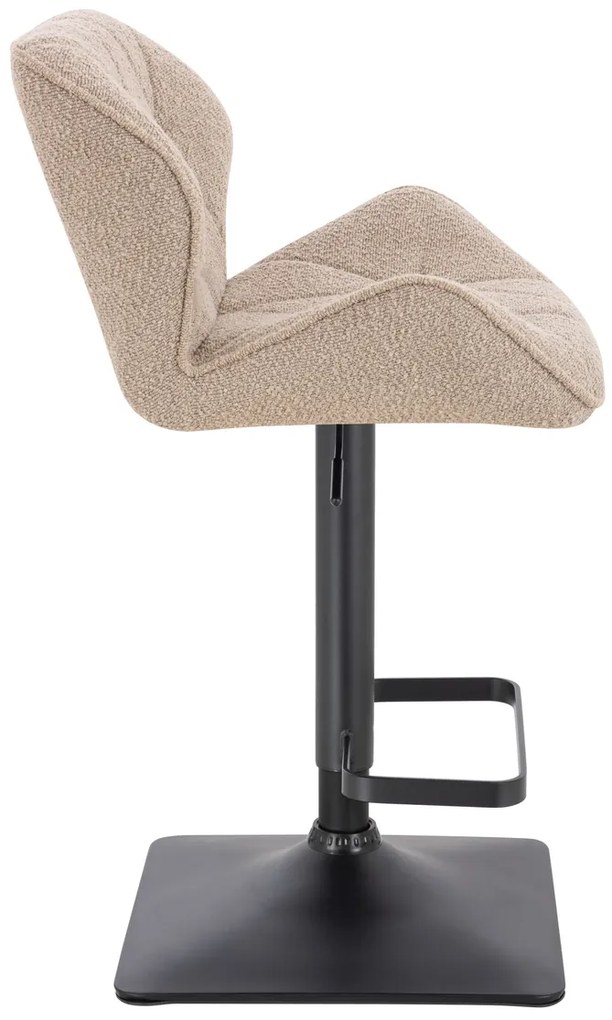 HR111KW Scaun Latte Boucle cu Bază Neagră