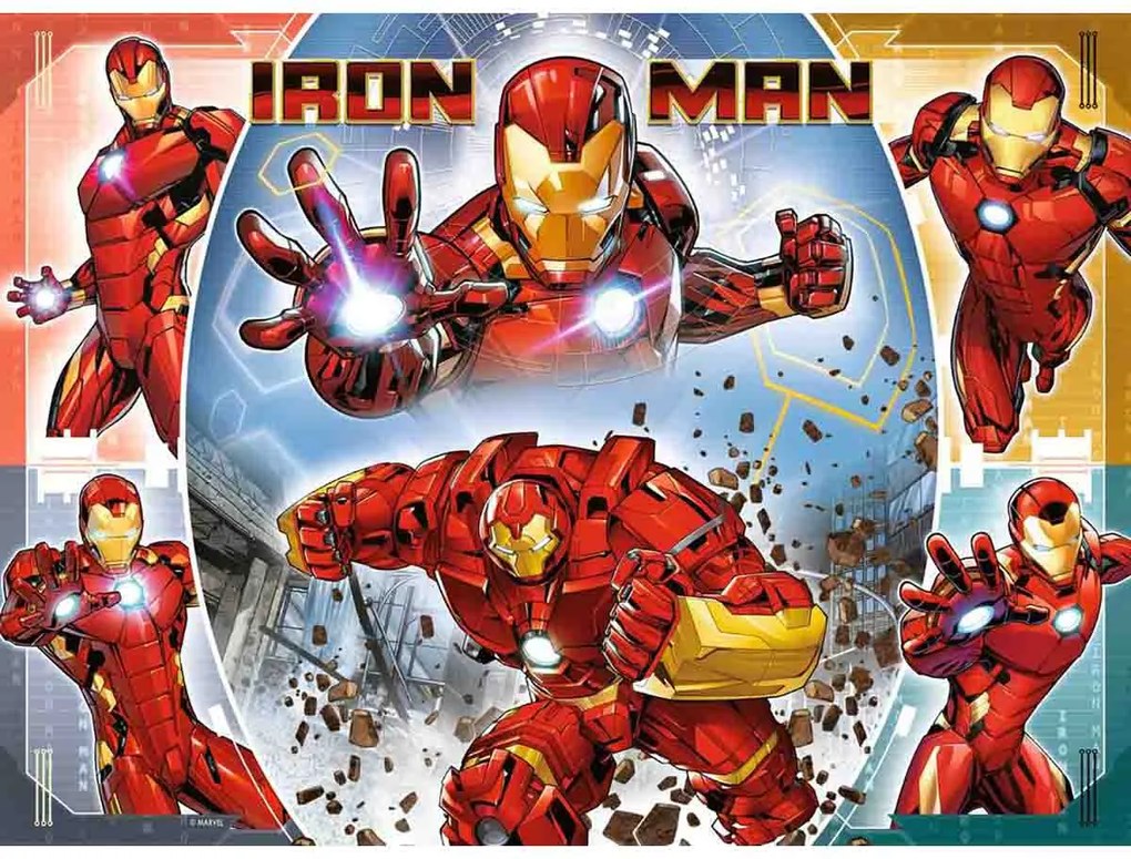 PUZZLE AVENGERS IRON MAN, 100 PIESE - RAVENSBURGER (RVSPC13377)