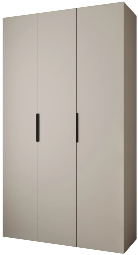 Dulap de haine 140 cm Carmela 40-4 (Cașmir + Negru). 1126651
